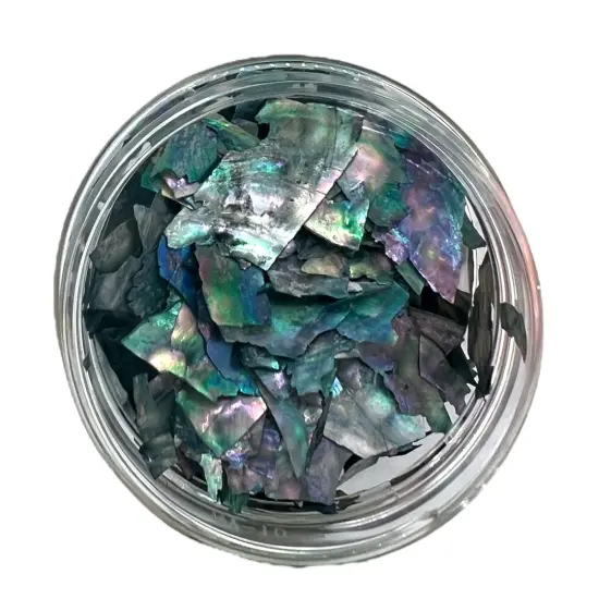 Mother of Pearl Crushed Genuine Abalone Shell Piece Inclusions - 8 Colors! Fire {6}