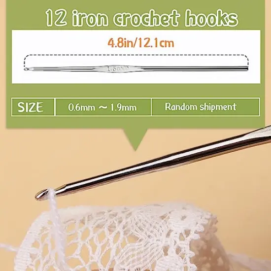 54 Pieces Crochet Needles Set, Crochet Hooks Kit with Storage Case, Ergonomic Knitting Needles Blunt Needles Stitch Marker DIY Hand Knitting Craft Art Tools for Beginners-Pink {6}