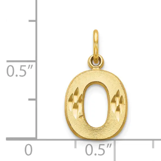 14K Gold Initial O Charm Jewelry FindingKing 20mm x 10mm {3}