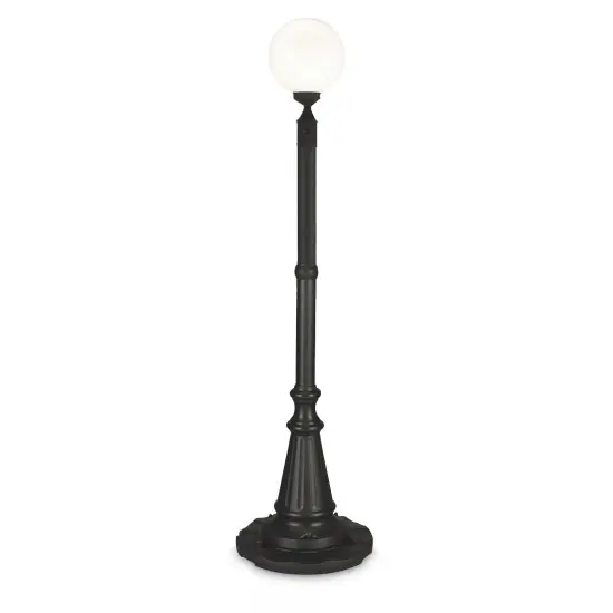 Milano 69100 - Black with White Globe Lantern {1}
