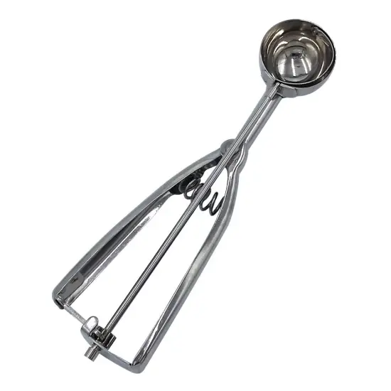 Round Cookie Dough Scoop, Stainless Steel Squeeze Disher {1}