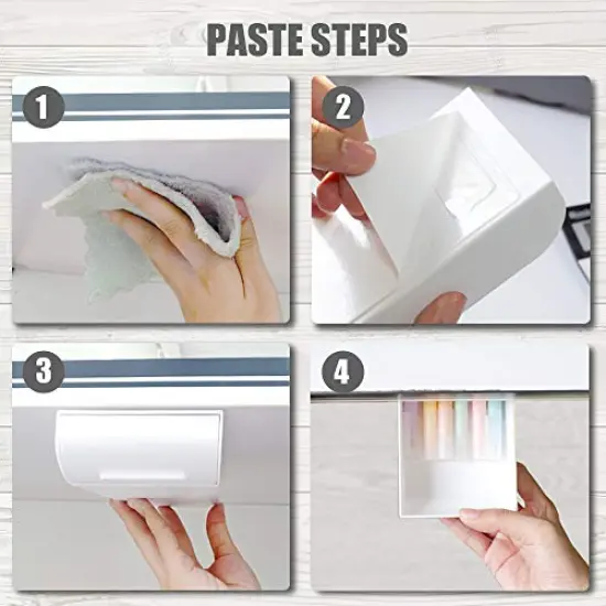 YOOUSOO 2 Pack Under Desk Drawer Organizer Slide Out Desk Drawer Attachment Plastic Desk Accessories & Workspace Organizers,Hidden Desktop Organizer Pen Holder for Desk Self-Adhesive {6}