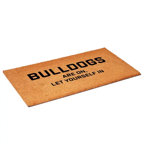 Bulldogs are on let yourself in Doormat {4}
