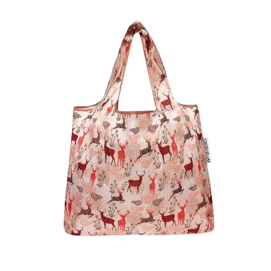 Wrapables Foldable Tote Nylon Reusable Grocery Bag (Set of 2) Deer {2}