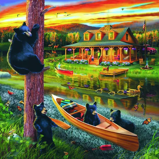 Sunsout 25 Bear Family Adventure 500 pc Jigsaw Puzzle 46011 {1}