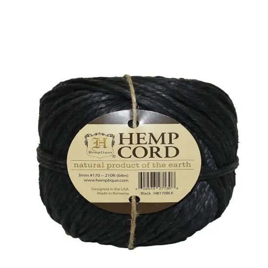 Hemptique Hemp Cord Ball Plant Hanger Eco Friendly Sustainable Naturally Grown Fiber Outdoor Gardening Gift Wrapping Scrapbooking Bookbinding Crafting Popcorn white {2}