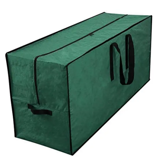 Christmas Tree Storage Bag | Fits Up to 9 Ft. Tall Disassembled Tree I 65"x15"x30" Holiday Tree Storage Case | Protective Zippered Artificial Xmas Tree Bag (9ft, Green) {5}