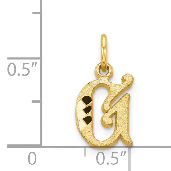 14K Gold Initial G Charm Jewelry FindingKing 17mm x 10mm {3}