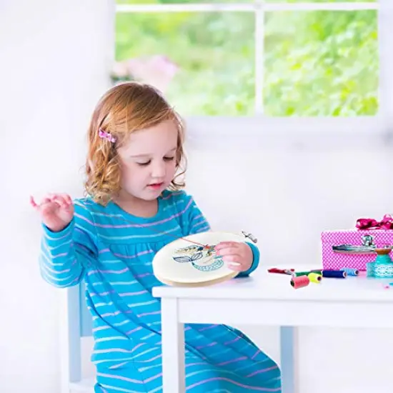 5 Pieces Embroidery Hoops Bamboo Circle Cross Stitch Hoop Ring 5 inch to 10 inch for Embroidery and Cross Stitch {3}