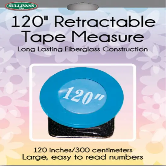 120" Sassy Retractable Tape Measure Blue {2}