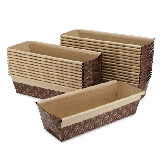 Medium Paper Baking Loaf Pan 25-Pack, 8 x 2.5 x 2 Inches {5}