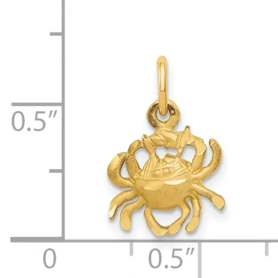 Astrological 14K Gold Cancer Zodiac Charm Jewelry FindingKing 20 X 10mm {4}
