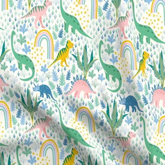 Various Fabrics by the Yard or Fat Quarter Dreams Forest Children Child Whimsical Kids Nursery Rainbow Custom Printed Fabric by Spoonflower {5}