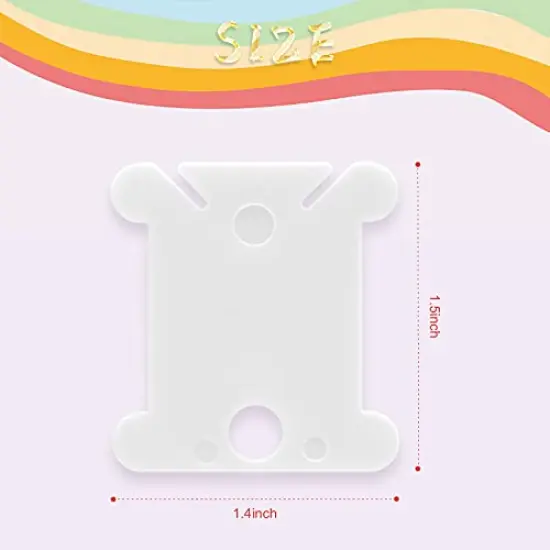 Embroidery Floss Bobbins, 128 Pcs Embroidery Floss Organizer, Plastic Embroidery Thread Cards for Cross Stitch Thread Holder Sewing Storage(White) {6}