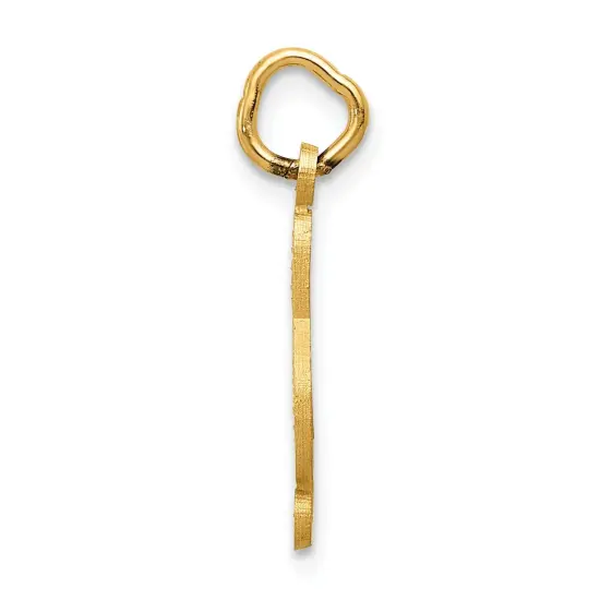 14K Gold Treble Clef Charm Music Note FindingKing Jewerly 20mm x 6mm {3}