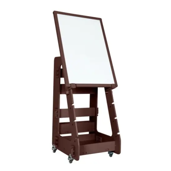 Kids' Standing Art Easel with 4-Level Adjustable Height and Multi-Functional Drawing Board Navy {8}