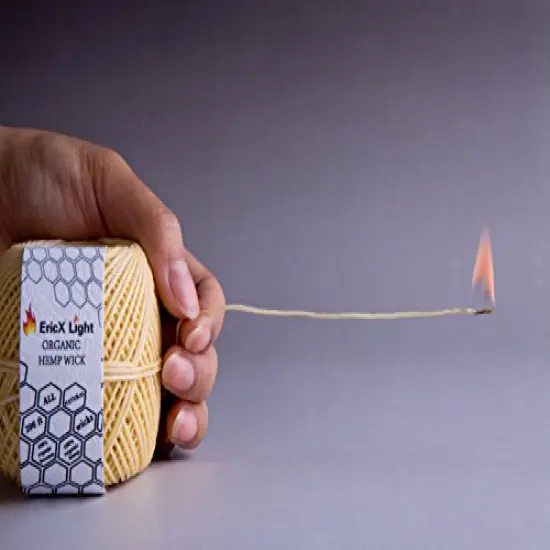 EricX Light Beeswax Hemp Wick,200 ft Spool,100% Organic Hemp Wick Well Coated with Beeswax,Standard Size(1.0mm) {2}