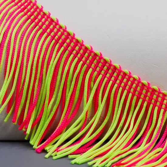 20 Yards of 2" Multicolor Chainette Fringe Trim | 20 yard cut Fuchsia Multi {4}