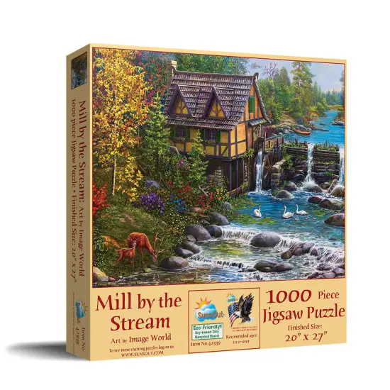 Sunsout Mill by the Stream 1000 pc Jigsaw Puzzle 42939 {3}