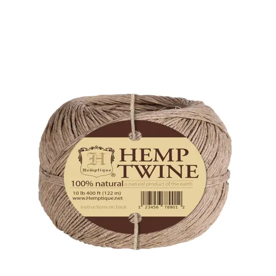 Hemptique Hemp Twine Ball Eco Friendly Sustainable Naturally Grown Fiber Outdoor Gardening Gift Wrapping Scrapbooking Bookbinding Crafting {2}