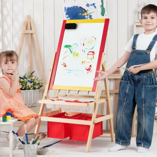 Flip-Over Double-Sided Kids Art Easel {3}