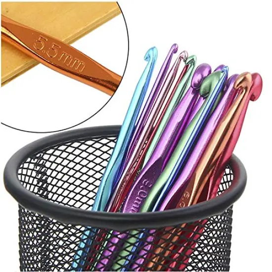 14PCS Aluminum Crochet Hooks Knitting Needles Craft Yarn 2.0mm/2.5mm/3.0mm/3.5mm/4.0mm/4.5mm/5.0mm/5.5mm/6.0mm/6.5mm/7.0mm/8.0mm/9.0mm/10.0mm {3}