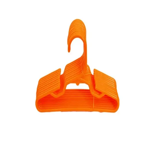 6- 7" Orange Doll Clothes Hangers- Fits 18 Inch Doll Clothes {1}