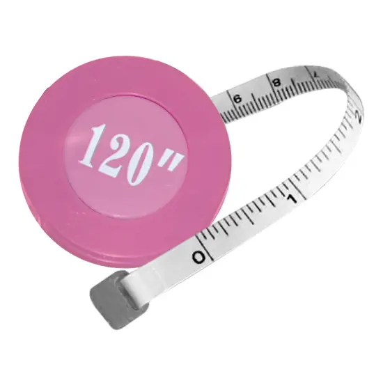 120" Sassy Retractable Tape Measure Pink {1}