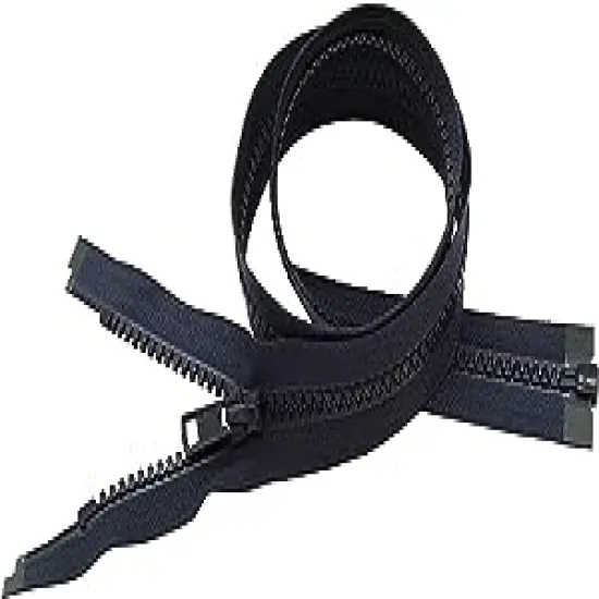 YKK #5 Molded Vislon Navy Medium Weight Jacket Separating Zipper - Choose Your Length - Color: Navy #560 - Made in The United States (1 Zipper Per Pack) (27" Inches) {1}