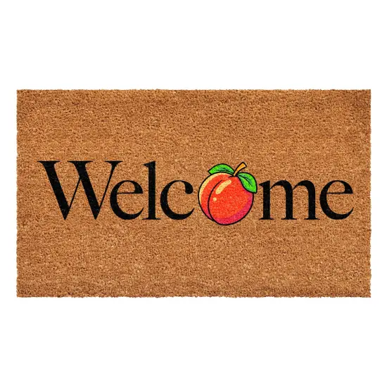 Peach Welcome Doormat {5}