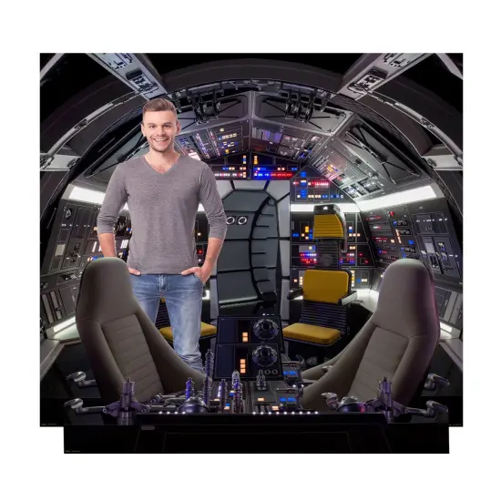 Cockpit of Millenium Falcon Backdrop (Star Wars Han Solo Movie) {3}