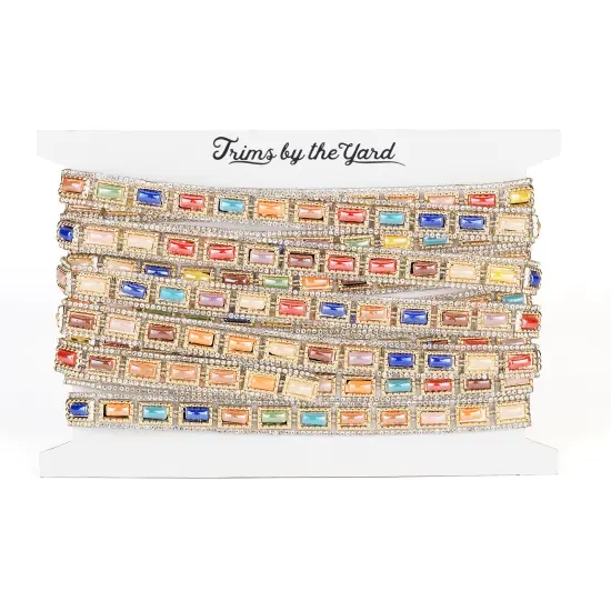 5 yards of Priya 1/2"Rhinestone Beaded Iron-On Trim {2}