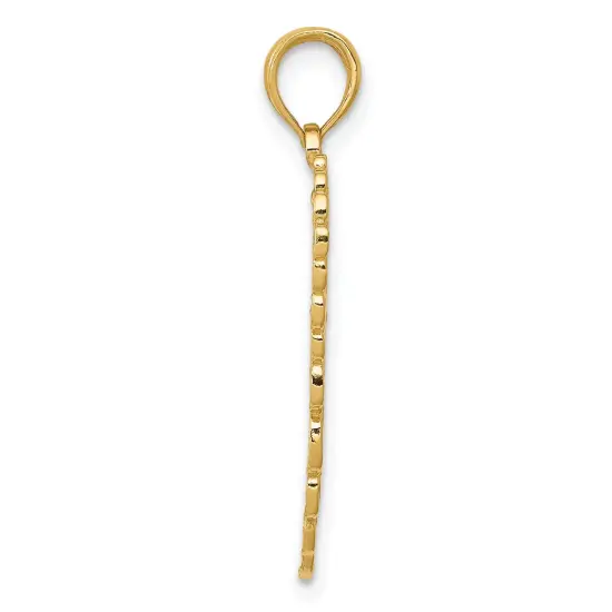 14K Gold Angel Wing Pendant Charm Jewelry 28 x 10 mm {3}