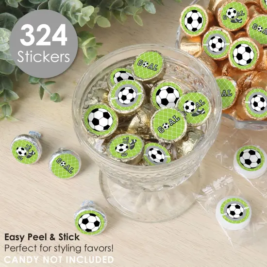 Big Dot of Happiness GOAAAL! - Soccer - Baby Shower or Birthday Party Small Round Candy Stickers - Party Favor Labels - 324 Count {3}