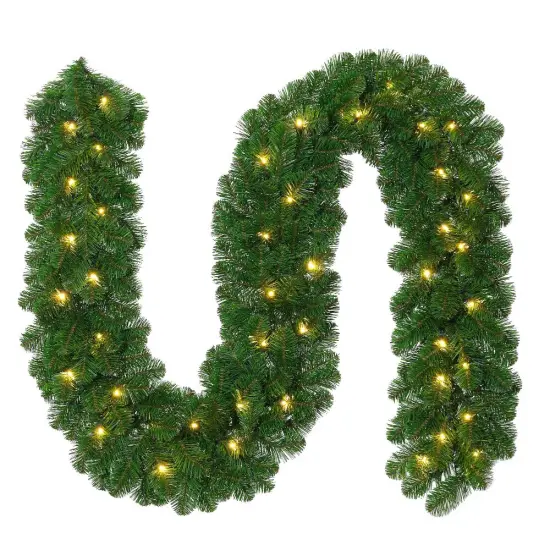 Christmas Garland 10' x 12" Colorado - Prelit LED - Plug-in - Holiday Tree - Non Connectable Plug-in {2}