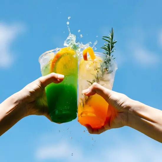 Greener Settings Clear Compostable Disposable Cups 16 Ounce [50 Cups] {5}