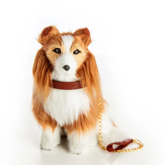The Queen's Treasures 18 In Doll Collie Puppy Dog with Leash and Collar {4}