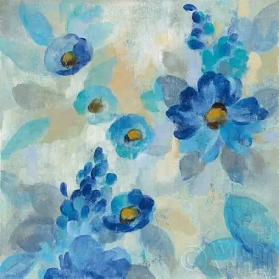 Blue Flowers Whisper III Poster Print by Silvia Vassileva - Item # VARPDX28659 {1}