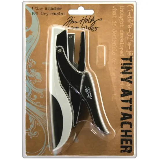 Idea-Ology Tiny Attacher Stapler - 0.25" Staples-100/Pkg {1}