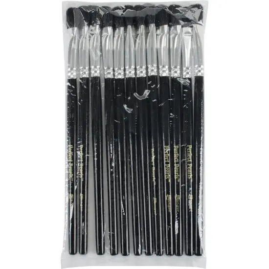 Ranger Perfect Pearls Brushes 12/Pkg-Flat Cosmetic {1}