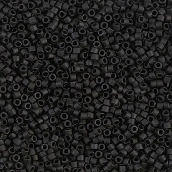 Miyuki Delica Bead 11/0, DB0310, Matte Black, 50 grams {1}