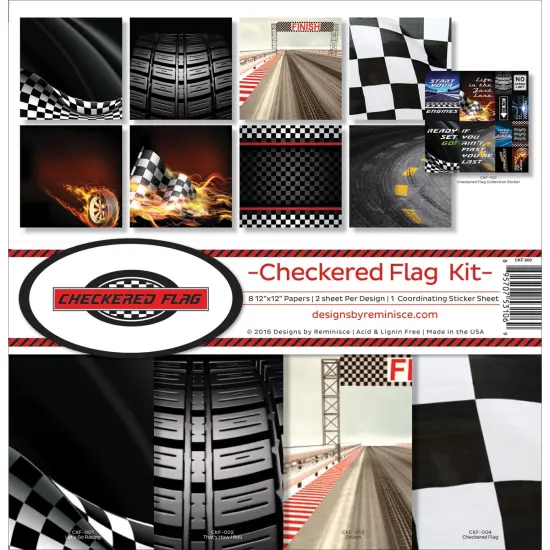 Reminisce Collection Kit 12"X12"-Checkered Flag {1}