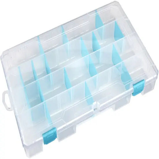 ArtBin Tarnish Inhibitor Solutions Box 4-15 Compartments-14"X8.5"X2" Translucent {1}