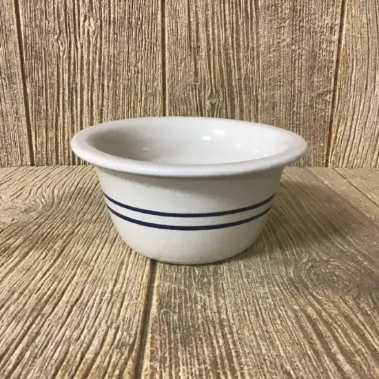 Martinez Pottery Handcrafted Heritage Blue Stripe Stoneware Cereal Bowl USA Made {3}