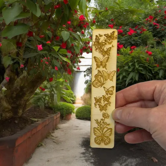 Bookmark - Butterfly Party - Birch wood {5}