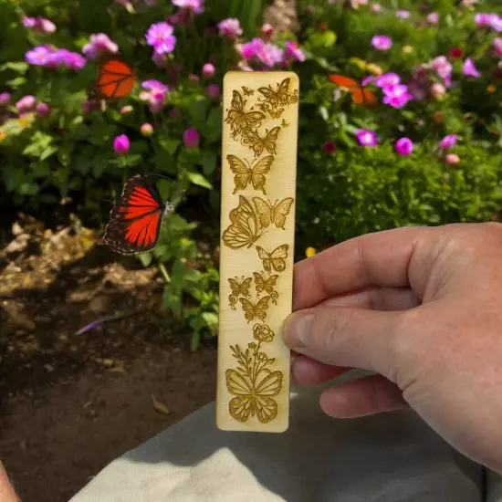 Bookmark - Butterfly Party - Birch wood {4}