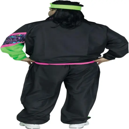 Men's 80's Track Suit Adult Costume | Plus Size {3}