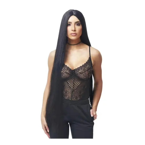 Royalty Adult Black Costume Wig {1}