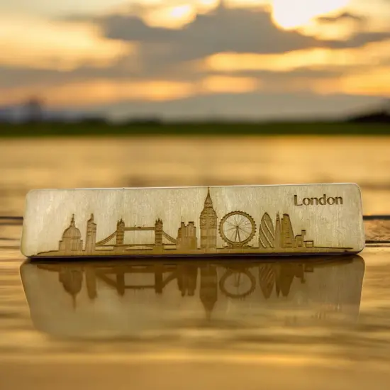 Bookmark - London Skyline - Birch wood {2}
