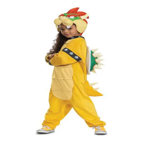 Super Mario Bros. Bowser Hooded Child Jumpsuit Costume {4}